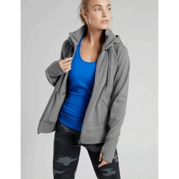 Athleta Triumph Hoodie - Size XS - Gray - Picture 2 of 9